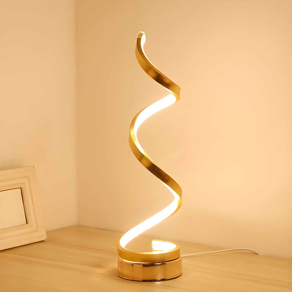 Lampe de chevet Moderne LED en forme de Spirale - Opale