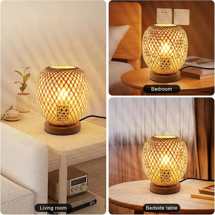 Lampe de chevet Bambou et Rotin - Opale
