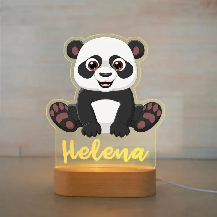 Lampe de chevet Enfant Jungle Nom Personnalisé - Opale