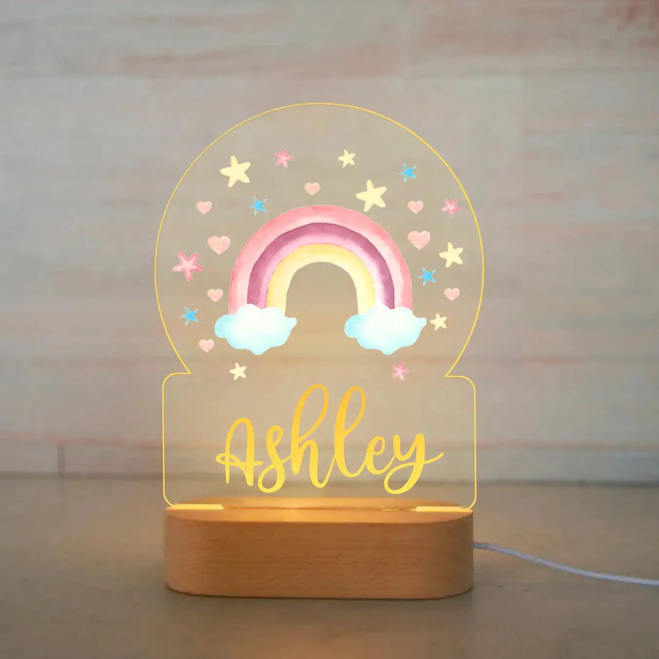 Lampe de chevet Enfant Jungle Nom Personnalisé - Opale