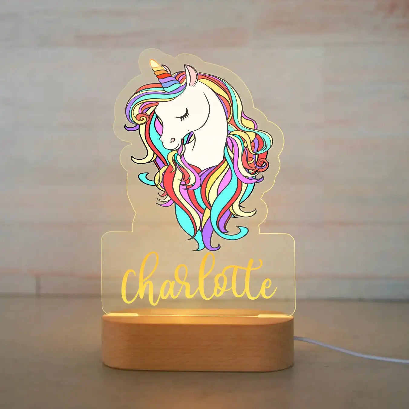 Lampe de chevet Enfant Jungle Nom Personnalisé - Opale