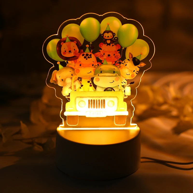 Lampe de chevet Animaux Jungle - Opale
