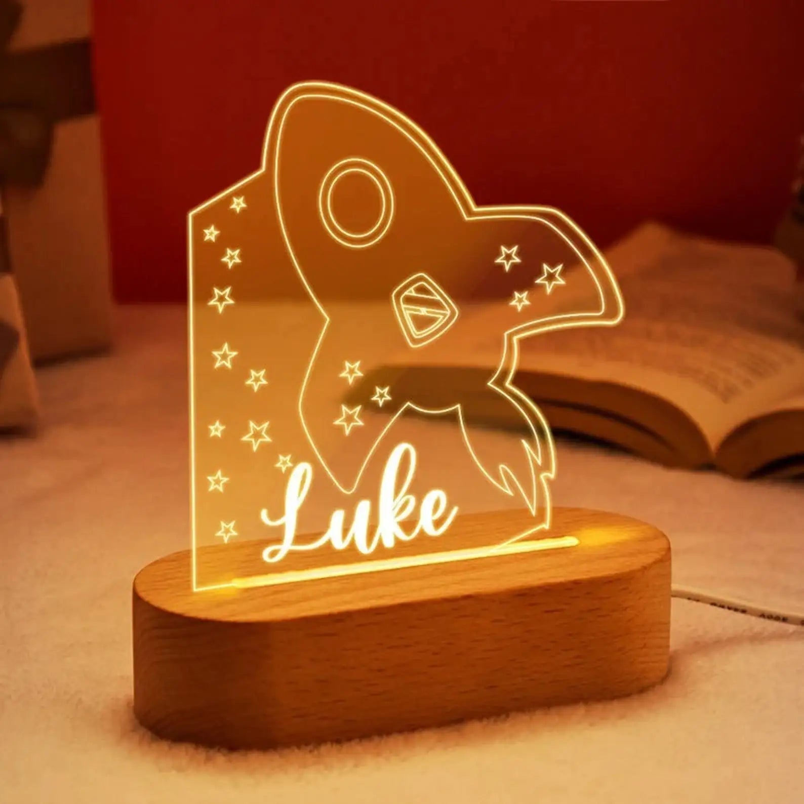 Lampe de chevet Bébé Prénom Personnalisé - Opale