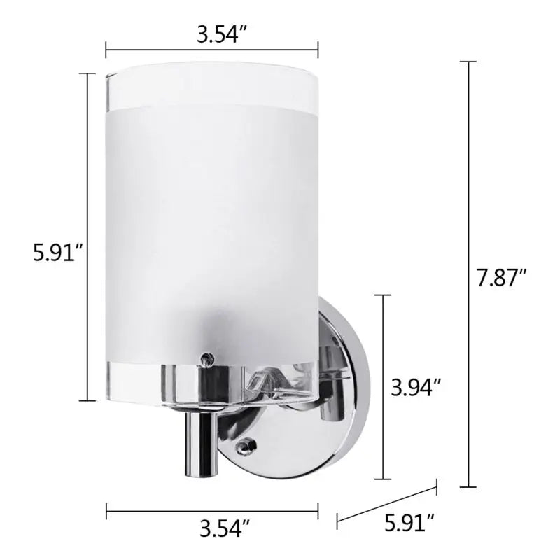 Lampe de chevet Murale Cylindre en Verre - Opale
