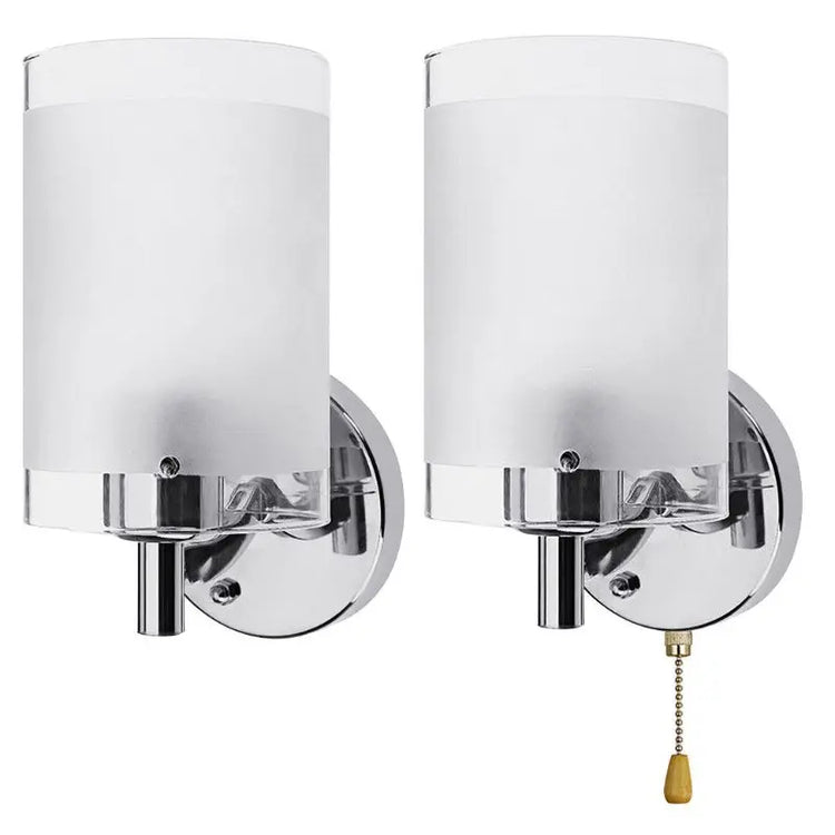 Lampe de chevet Murale Cylindre en Verre - Opale