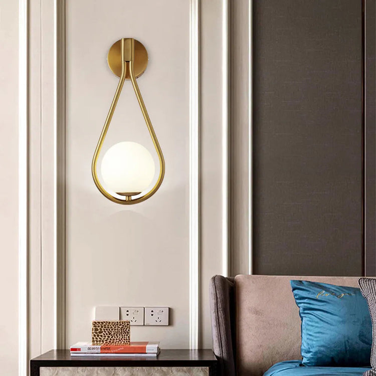 Lampe de chevet Suspendue Goutte d'eau - Opale