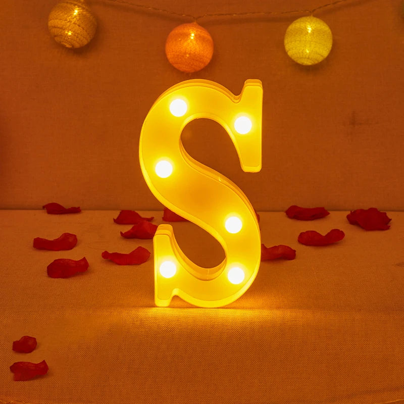 Lampe Alphabet Lettre et Numéro LED pour Évenement - Opale
