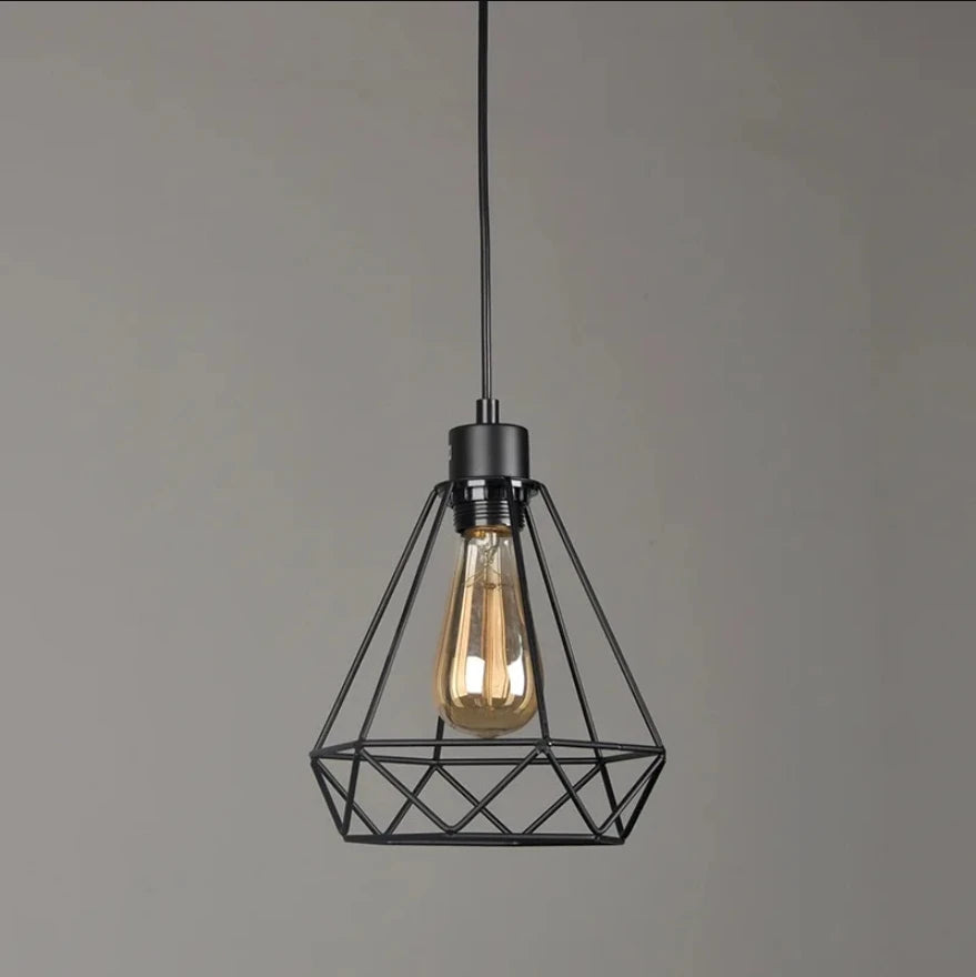 Lampe de chevet Industrielle Suspendue en Fer - Opale