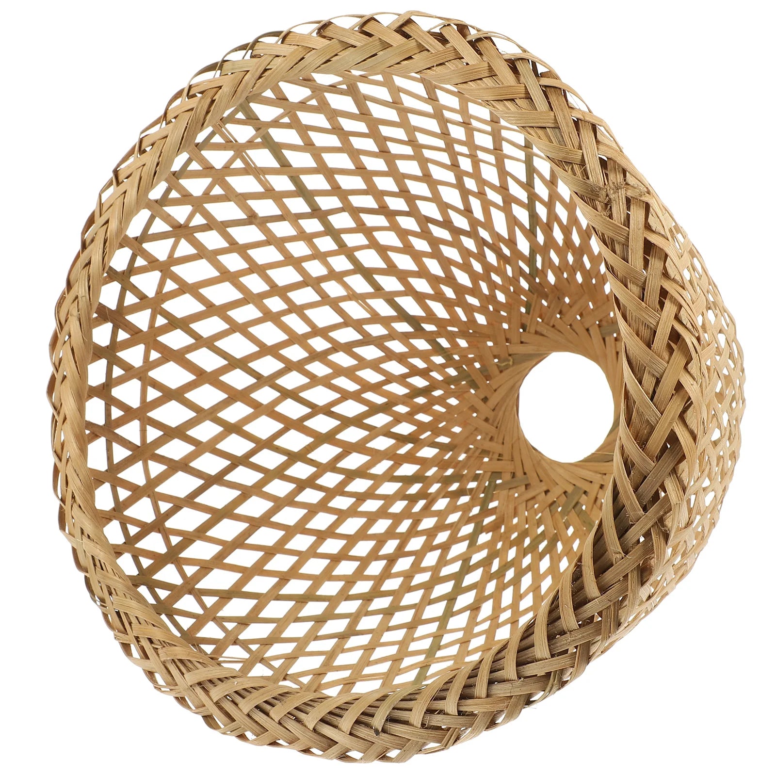 Abat-Jour Lampe de chevet Suspendue en Bambou Tissé - Opale