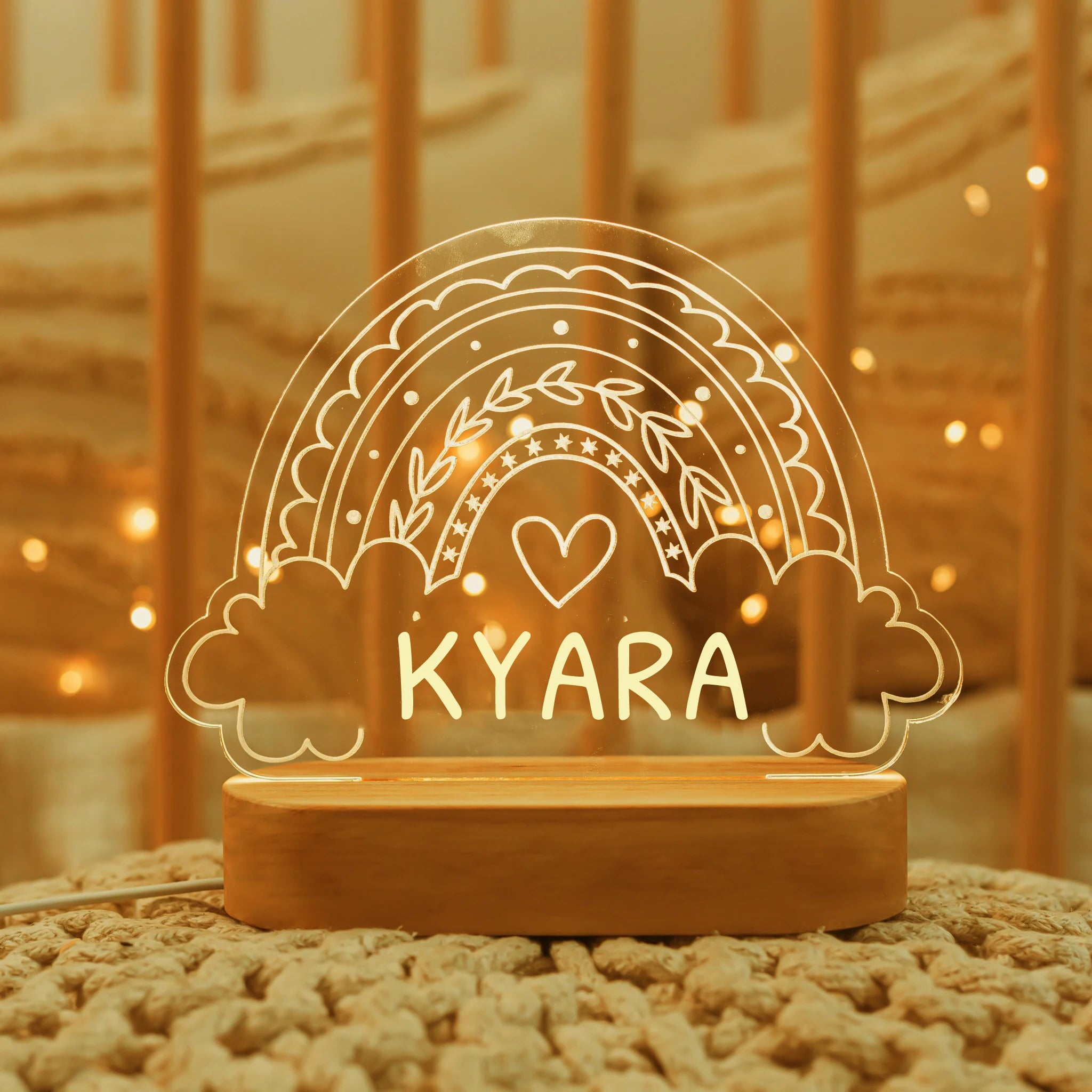 Lampe de chevet Bébé Prénom Personnalisé - Opale