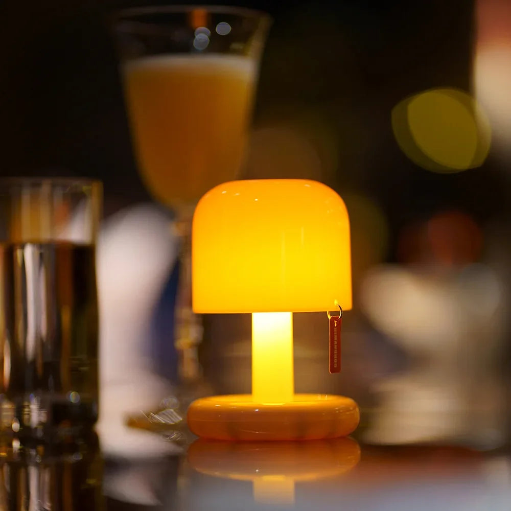 Petite Lampe de chevet Sans fil Champignon - Opale