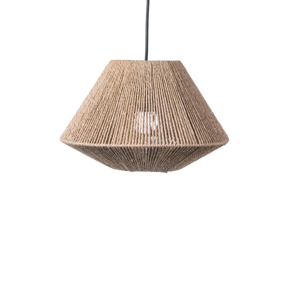 Abat-Jour Lampe de chevet Suspendue en Rotin Tissé - Opale