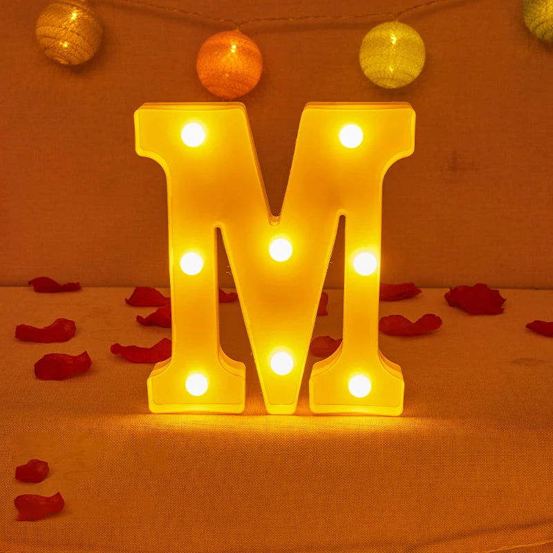Lampe Alphabet Lettre et Numéro LED pour Évenement - Opale