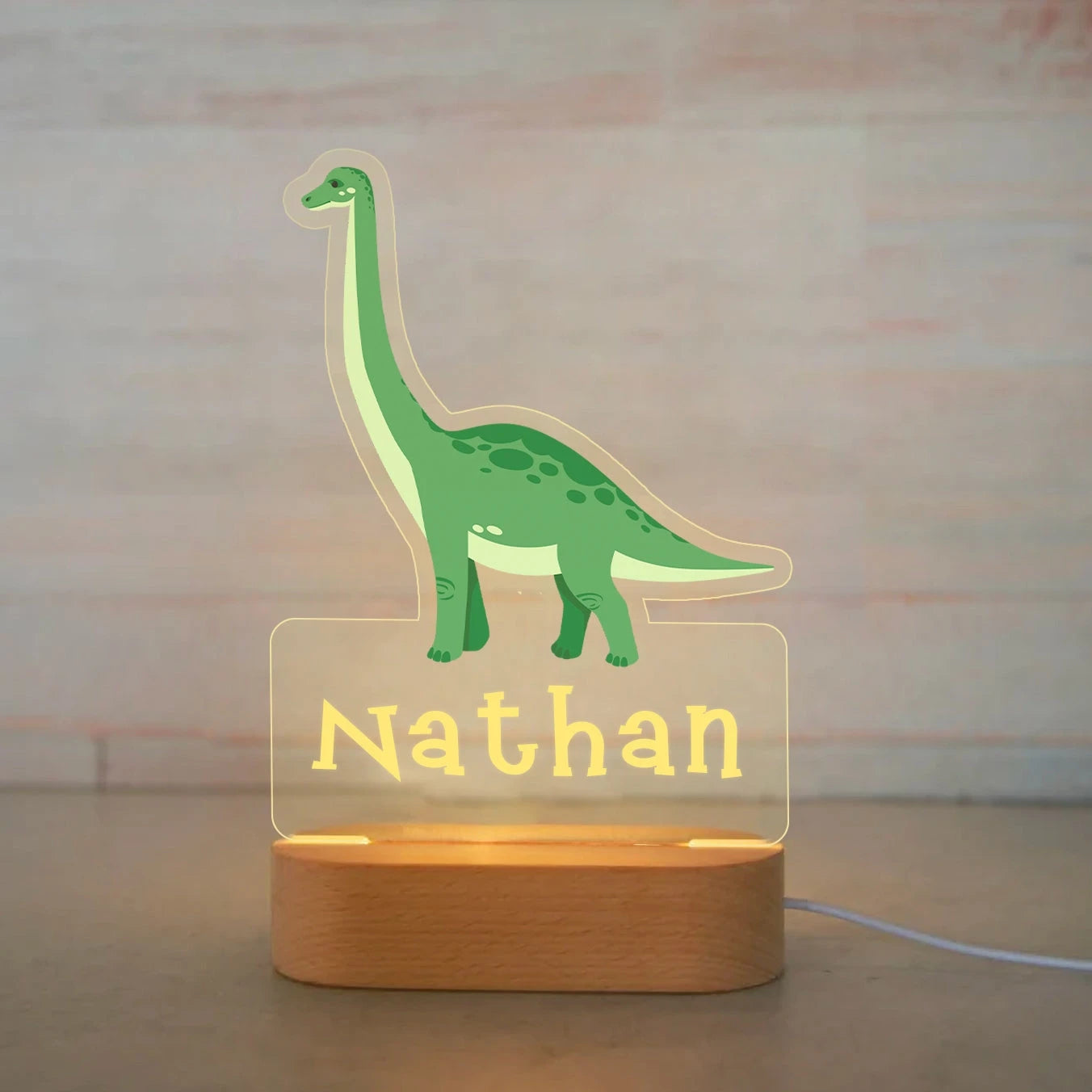 Lampe de chevet Enfant Jungle Nom Personnalisé - Opale