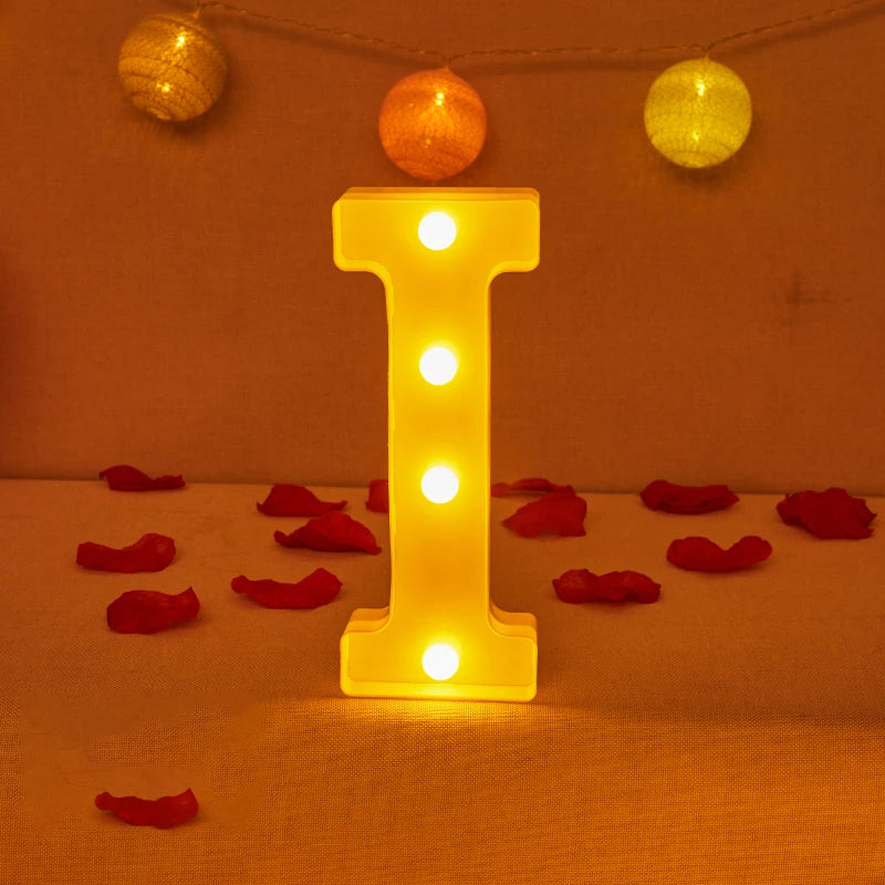 Lampe Alphabet Lettre et Numéro LED pour Évenement - Opale