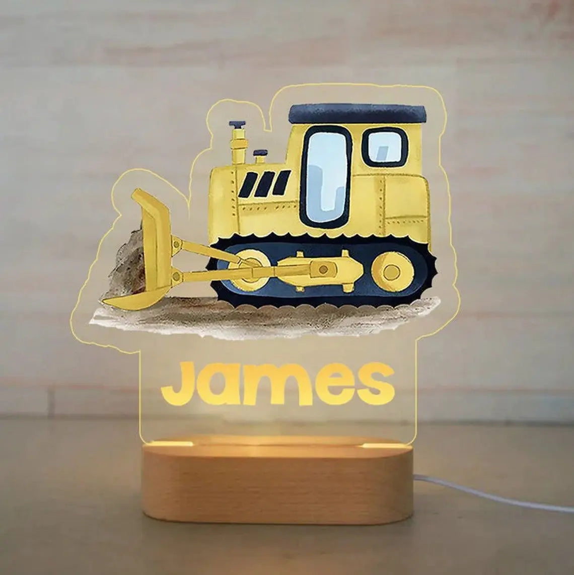 Lampe de chevet Enfant Jungle Nom Personnalisé - Opale