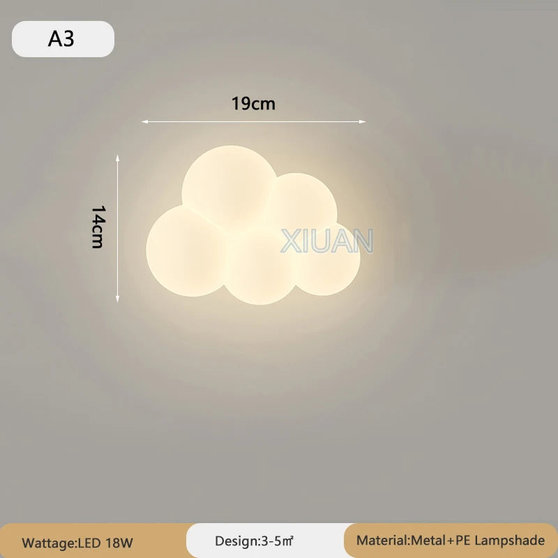 Lampe de chevet Murale Nuage Blanc pour Enfant - Opale