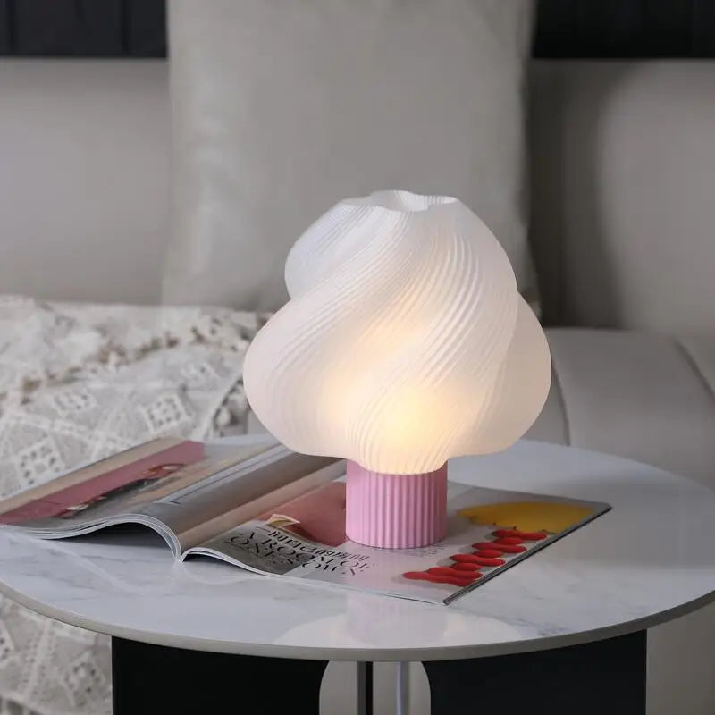 Lampe de chevet Originale Barbe à Papa Rétro - Opale