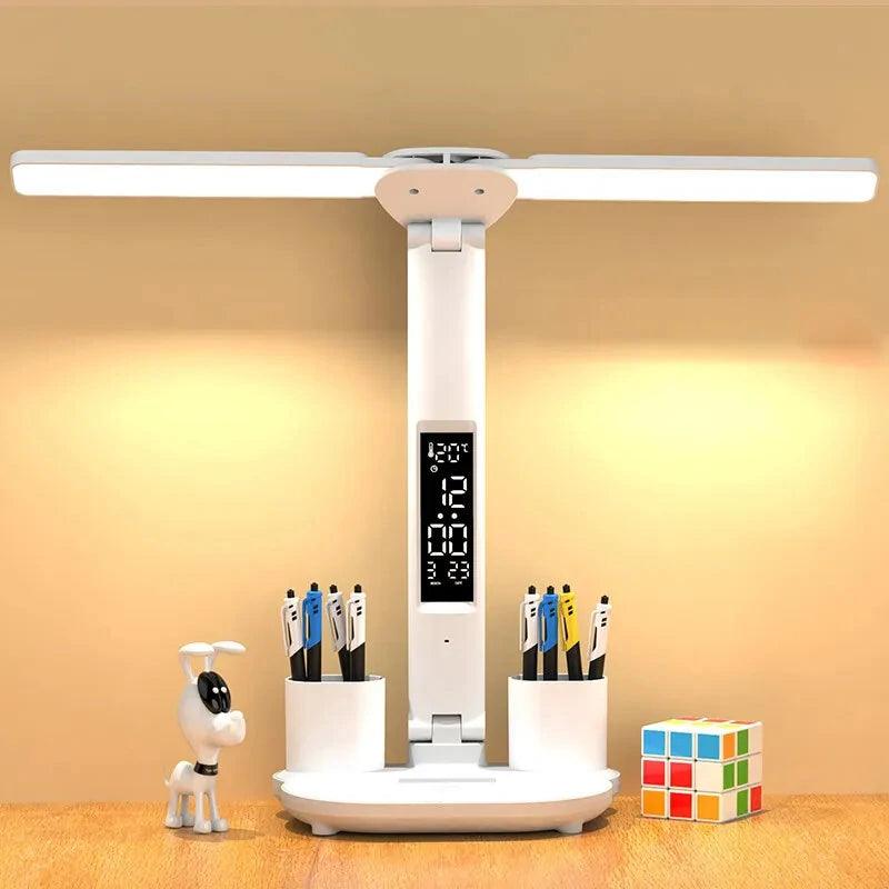 Lampe de Bureau Blanche LED à double tête - Opale