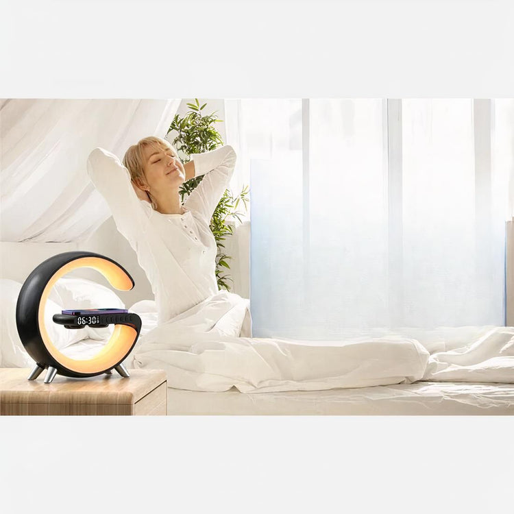 Lampe Réveil Bluetooth et Induction - Opale