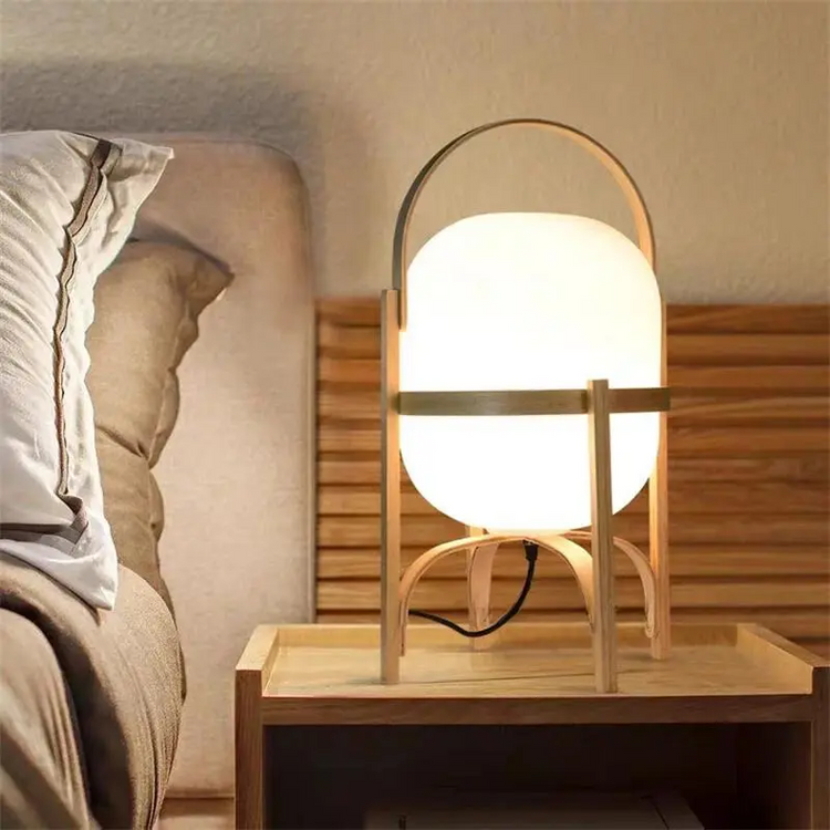 Lampe de chevet en Bois Moderne style Japonaise - Opale