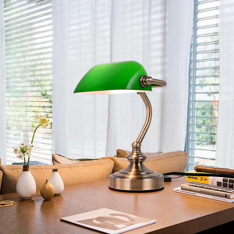 Lampe de chevet Vintage style Banquier et Notaire - Opale
